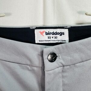 Birddogs Pants Mens 32 X 32 Gray Stretch Chino Golf Performance Zip Pocket